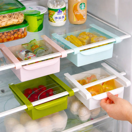 Organizador para Refrigerador Plástico ABS Multiuso Cocina en uso