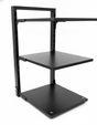 Organizador cocina vertical 3 niveles metal negro vista frontal fondo blanco