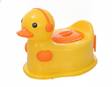 Pelela patito amarilla para niños vista frontal fondo blanco