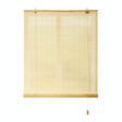 Cortina bambú roller persiana enrollable 120x180 cm beige vista frontal fondo blanco