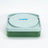 Porta sandwich escolar Kido verde con tapa gris vista frontal fondo blanco