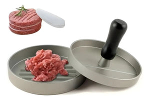 Prensa Para Hamburguesas Molde Antiadherente Asado Parrilla Color Aluminio - imagen 3