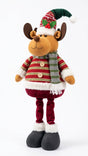 Reno navideno patas extensibles 70 cm muneco peluche rojo vista frontal