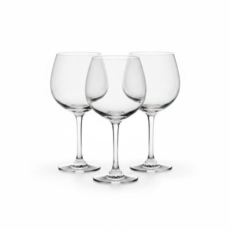 Set 3 copas gin ginebra 657ml Cristar vidrio vista frontal fondo blanco