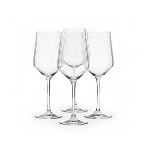 Set 4 copas gin cristal transparente Glasso Zaphire vista frontal fondo blanco