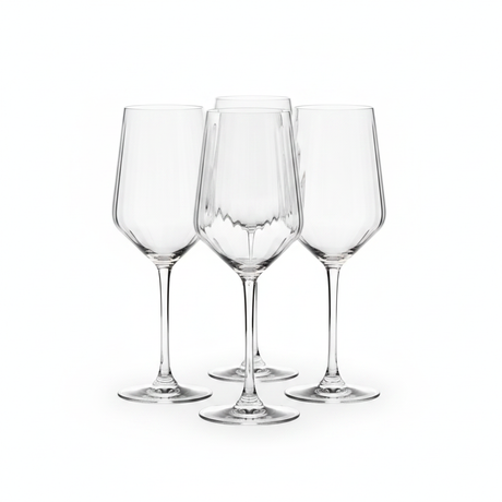 Set 4 copas gin cristal transparente Glasso Zaphire vista frontal fondo blanco