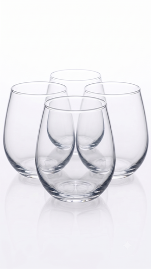 Set 4 vasos gin tonic stemless Glasso 480ml fondo blanco vista frontal