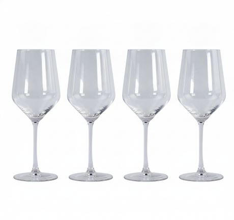 Set 4 copas vino vidrio Glasso Ginebra 510cc vista frontal fondo blanco