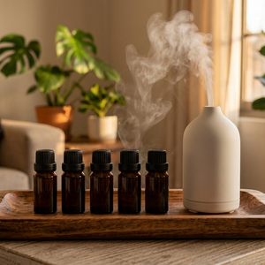 Aceites esenciales aromas hogar difusor ultrasónico living chileno ambiente relajante