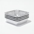 Set 5 contenedores aluminio desechables fuente bandeja vista frontal