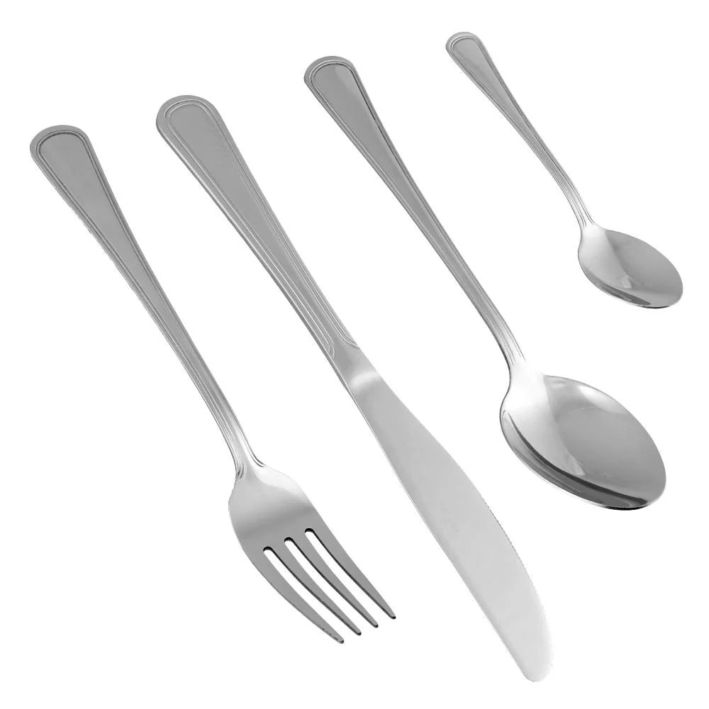 Set Cubiertos Acero Inoxidable 24 Piezas Lincon Apaisados | Disparo.cl