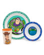 Set desayuno melamina Toy Story 5 bowl plato vaso fondo blanco vista frontal