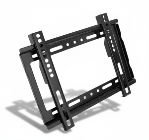 Soporte TV pared fijo negro VESA 200x200 vista frontal fondo blanco