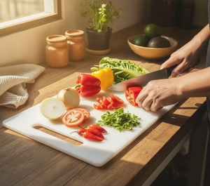 Tabla de picar plástico cocina chilena quincho verduras carne asado