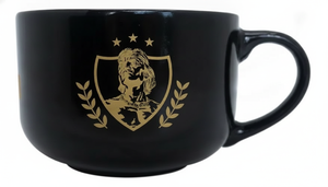 Tazón gigante Colo Colo Centenario cerámica negra 520ml vista frontal fondo blanco