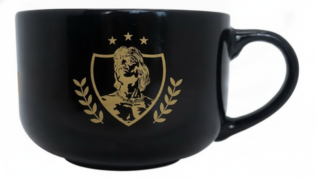 Tazón gigante Colo Colo Centenario cerámica negra 520ml vista frontal fondo blanco