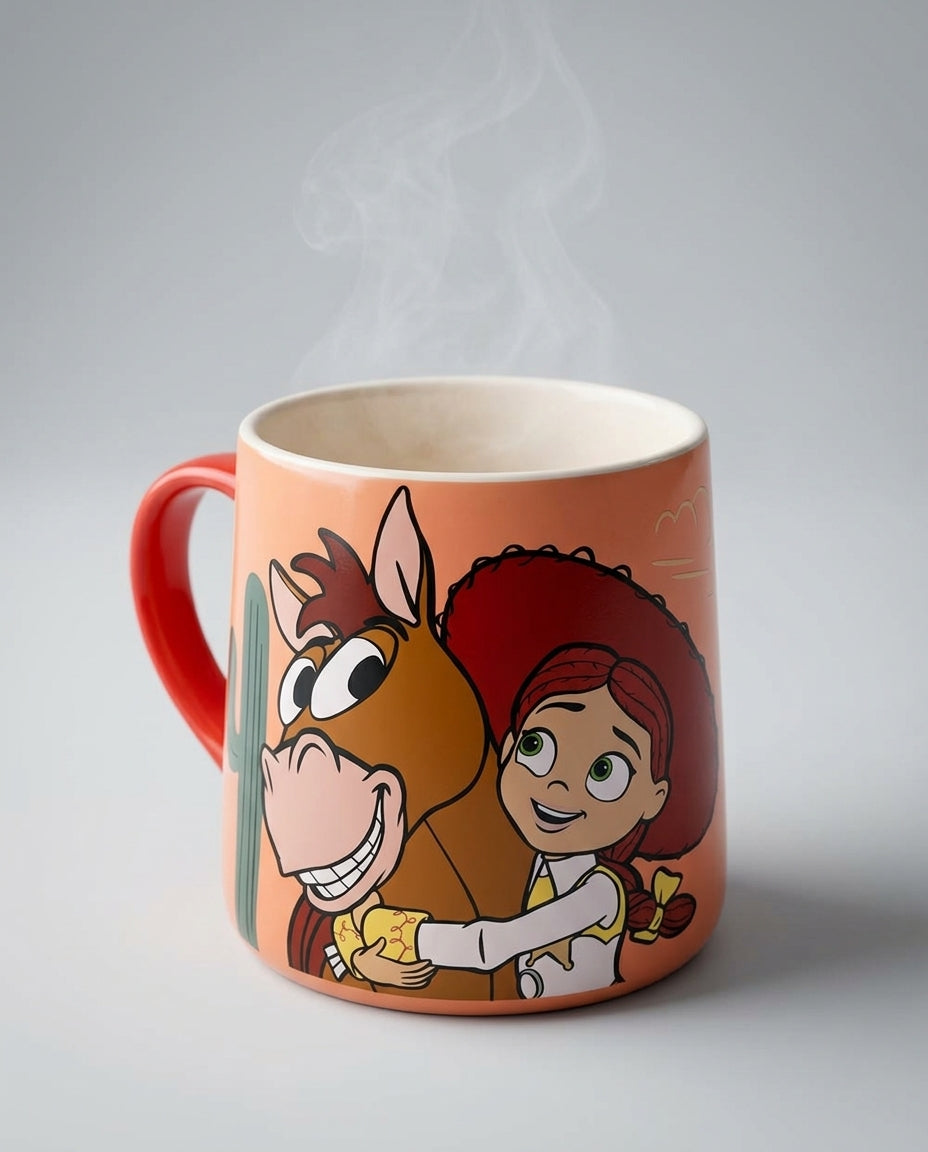 Tazón Toy Story Cowgirl cocina chilena café vapor diseño colorido