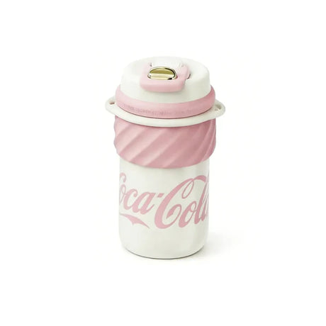 Termo vaso termico Coca-Cola Germ Ice Cream 500ml rosa blanco vista frontal
