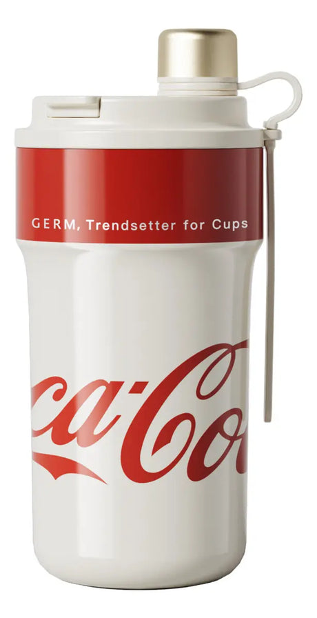 Termo Coca-Cola Germ Paipai 650ml blanco rojo vista frontal fondo blanco