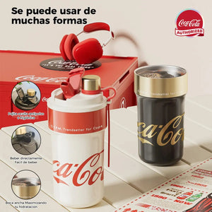 Botella térmica Coca-Cola Germ Paipai rosado en cocina moderna chilena luz natural