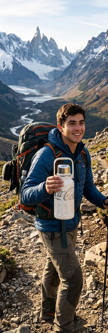 Termo deportivo Coca-Cola Germ 1200ml en asado chileno exterior verano
