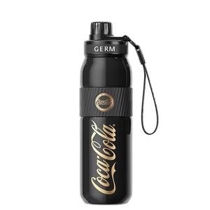 Termo deportivo Coca-Cola Germ 580ml acero inox negro dorado vista frontal