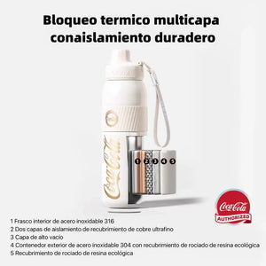 Mujer usando termo deportivo Coca-Cola Germ en parque Santiago