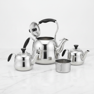 Tetera 5L acero espejo quincho terraza taza té hierbas