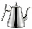 Tetera acero inoxidable infusor cuello cisne 1.5 litros vista frontal fondo blanco
