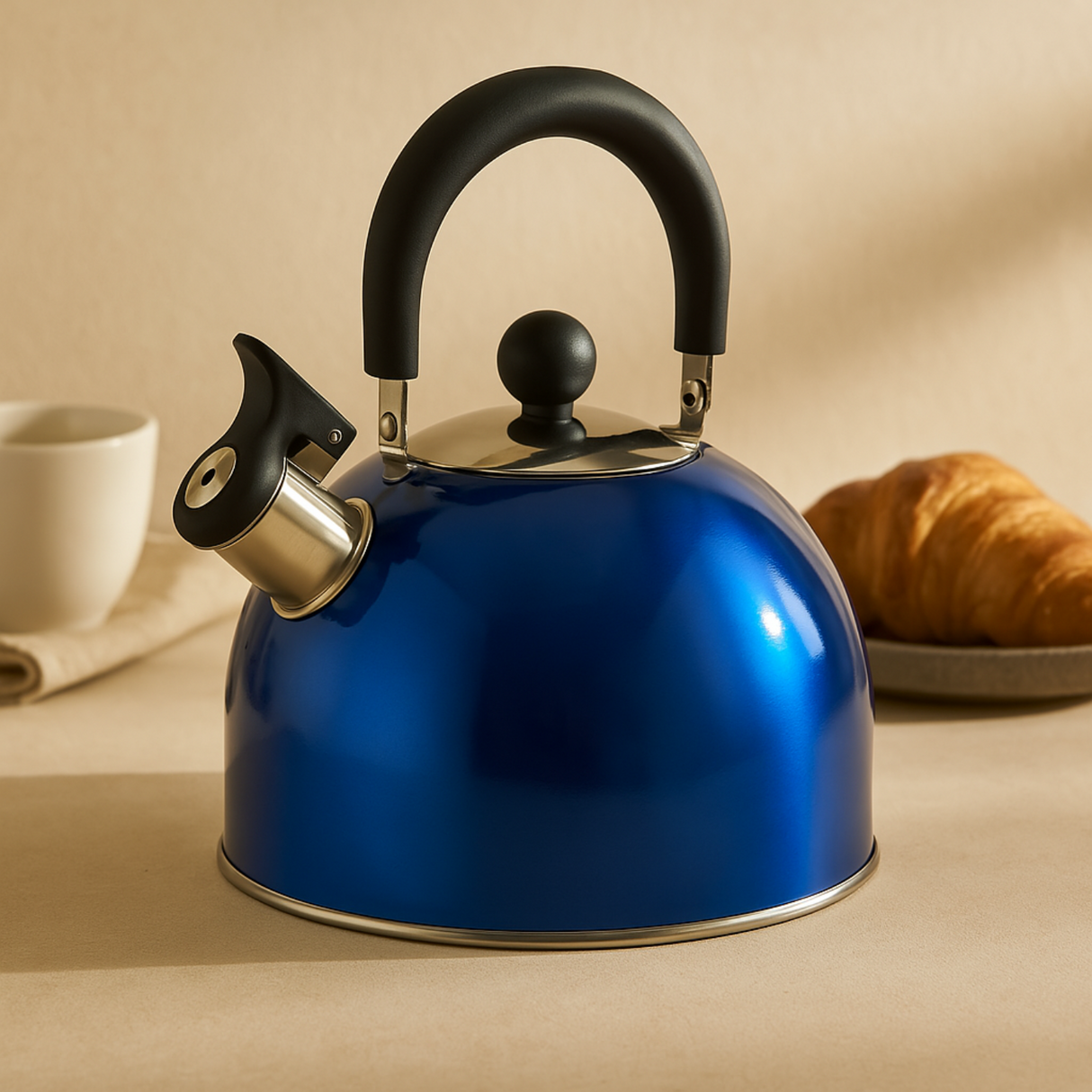 Tetera Sicilia 2500 ml Acero Inoxidable 25S Wens Cocina Azul