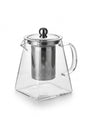 Tetera vidrio infusor acero inoxidable 550mL vista frontal fondo blanco