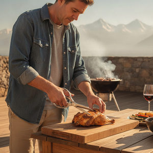 Tijera multiuso acero inoxidable corte pollo asado quincho terraza chilena