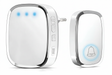 Timbre inalambrico exterior 300m IP44 impermeable receptor y transmisor vista frontal