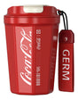 Vaso térmico Coca Cola GERM diamond 390ml acero inoxidable rojo vista frontal