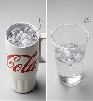 Tumbler Coca-Cola GERM 1200ml en cocina moderna chilena encimera marmol