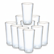 Pack 10 vasos acrílico transparente 300mL coctel piscola vista frontal