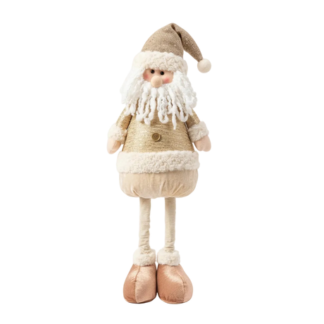 Viejito Pascuero dorado patas extensibles 65cm vista frontal fondo blanco
